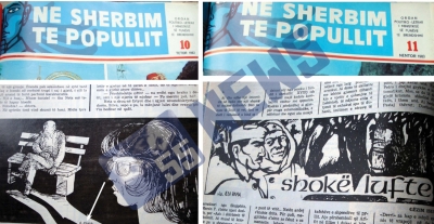 Revista "Në shërbim të popullit", me ilustrimet e studentit Edvin Rama