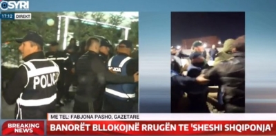 Policia përplaset me banorët e Laprakës, tenton t'i shpërndajë me forcë