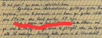 1961/Letra e shqiptarit nga Kosova nga kampi i përqëndrimit në Seman: "Jam i sëmurë, peshoj 49 kilogramë"
