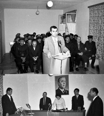 Nuredin Skrapari në procesin e vitit 1976 të "grupit të naftës" dhe trupi gjykues
