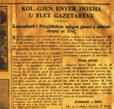 Faksimile e gazetës "Mundimi"